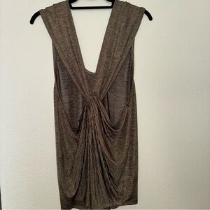 Gold Open Back Criss Cross Love Audrey Top